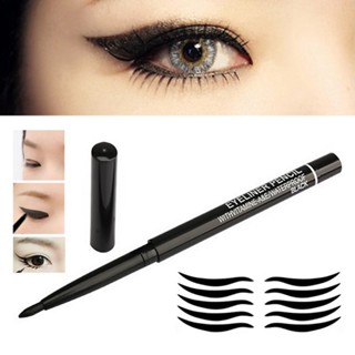 1PC Professional Black Eyeliner Pen Automatic Rotating Waterproof Not Blooming Waterproof Eyeliner Pencil Eye Makeup Beauty Cosmetics