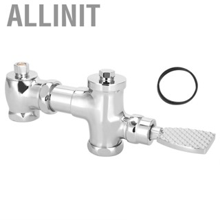 Allinit Flush Valve  Foot Pressing Type Brass Pedal Retractable Toilet Flushing Bathroom Accessory