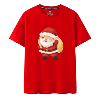 ▩เสื้อยืดคริสต์มาส Merry Christmas &amp; Happy new year T-shirt สปอตสินค้า เสื้อลายซานตาครอส เหมาะกับของขวัญคริสต์มาส No.108