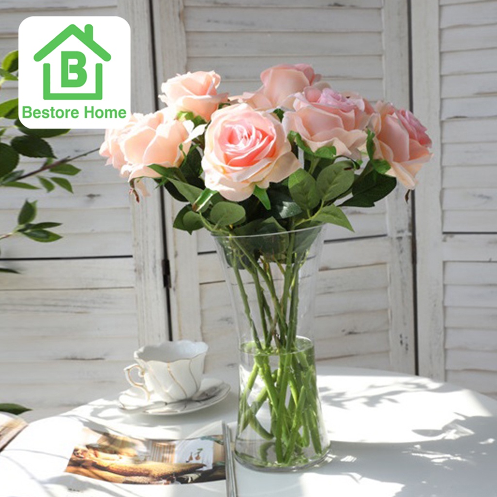 รูปภาพสินค้าแรกของBestoreHome ดอกกุหลาบ ดอกกุหลาบปลอม ดอกไม้ปลอม ดอกไม้ประดิษฐ์ ดอกไม้ตกแต่งบ้าน (ราคาต่อ 1 ชิ้น)