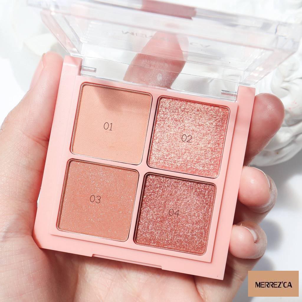 MERREZCA Eye Color palette eyeshadow พาเลท อายแชโดว์ 4 ช่อง เมอเรซก้า ...