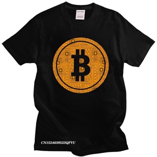 Unique Bitcoin Tshirt For Men d Cryptocurrency Blockchain T Shirts Aesthetic Adult Soft Cotton T-Shirt Clothing Gift