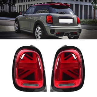 Aries306 VLAND JCW Union Jack Full LED Tail Lights Red Lens Fits For F55 F56 F57 2014‑2020