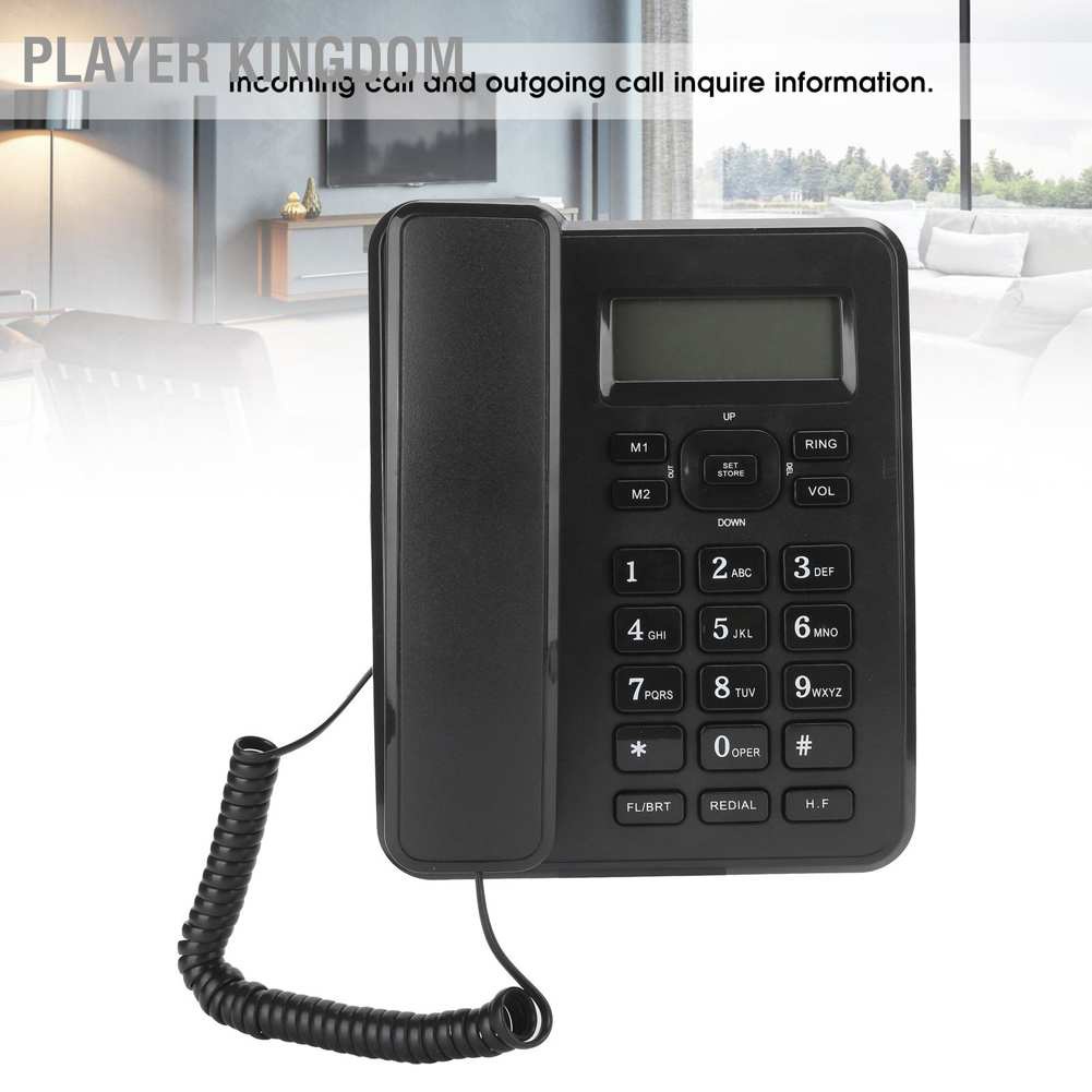 ภาพหน้าปกสินค้าPlayer Kingdom KxT6001Cid เครื่องเล่นโทรศัพท์มือถือแบบใช้สาย Abs สําหรับบ้านออฟฟิศออฟฟิศ จากร้าน kuike071.th บน Shopee