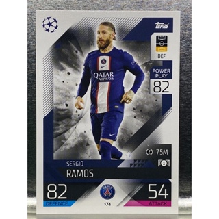 Sergio Ramos การ์ดนักฟุตบอล 22/23 การ์ดสะสม Paris Saint-germain การ์ดนักเตะ PSG ปารีสแซ็งแฌร์แม็ง