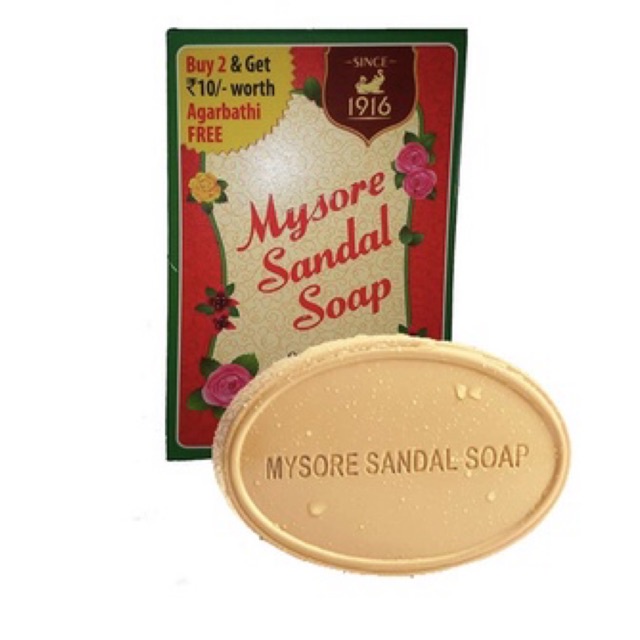 สบู่-mysore-sandal-soap-สบู่ชื่อดัง-ของอินเดีย-สบู่หอมน้ำมันแก่นจันทร์-ของแท้-75g