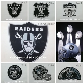Oakland Raiders ตัวรีดติดเสื้อ อาร์มรีด อาร์มปัก ตกแต่งเสื้อผ้า หมวก กระเป๋า แจ๊คเก็ต ยีนส์ Embroidered Iron on Patch