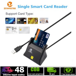 🔥🔥(มีในสต็อก) Zoweetek เครื่องอ่านบัตรประชาชน Smart Card Reader USB 2.0