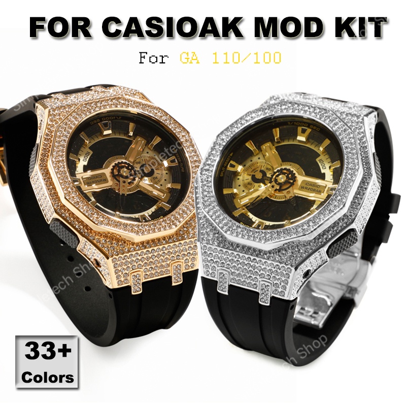 สําหรับ Casioak การปรับเปลี่ยนชุดเพชร Bezel กรอบสําหรับ Casio GA 100 ...