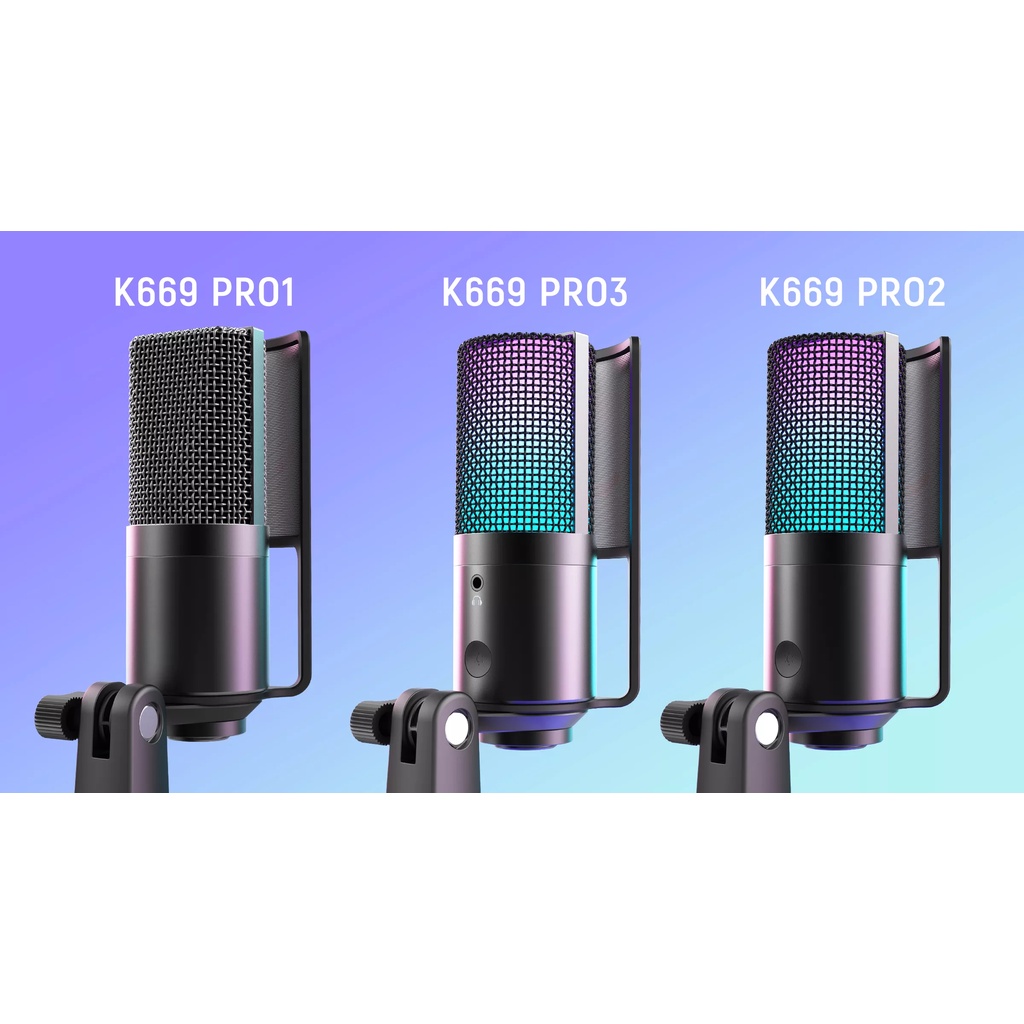 ไมโครโฟน-fifine-k669-pro3-usb-microphone-ไมโครโฟนusb-ไมโครโฟนบันทึกเสียง-ไมโครโฟนตั้งโต๊ะ-ไมโครโฟนไลฟ์สตรีมมิ่ง-ไมโครโฟน