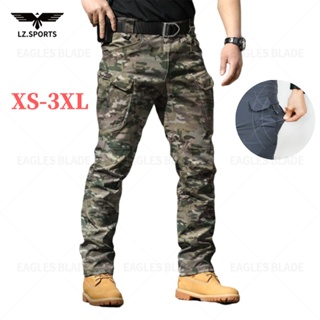 Eaglade กางเกงคาร์โก้ยุทธวิธี สําหรับผู้ชาย IX7-Stretch Cam.XS-3XL.In Camo