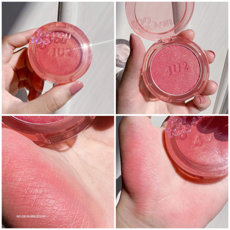 ปัดแก้มเนื้อโมจินุ่มๆ-4u2-for-you-too-moji-blush-สี-j08-สีแดงอมชมพู-ตุ่นๆ-บ่มๆ-ชิมเมอร์วิ๊ง-กระจายแสง-ผิวฉ่ำ-สวยมากกกกก