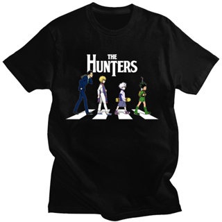 เสื้อยืดผ้าฝ้ายพรีเมี่ยม เสื้อยืดแขนสั้น ผ้าฝ้าย ใส่สบาย พิมพ์ลาย Hunter X Hunter Leorio PaladiKnight Kurapika Killua Zo