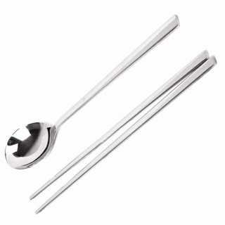 [ของแท้] 수저세트 Spoon &amp; Chopsticks Set (ชุดช้อนและตะเกียบเกาหลี)