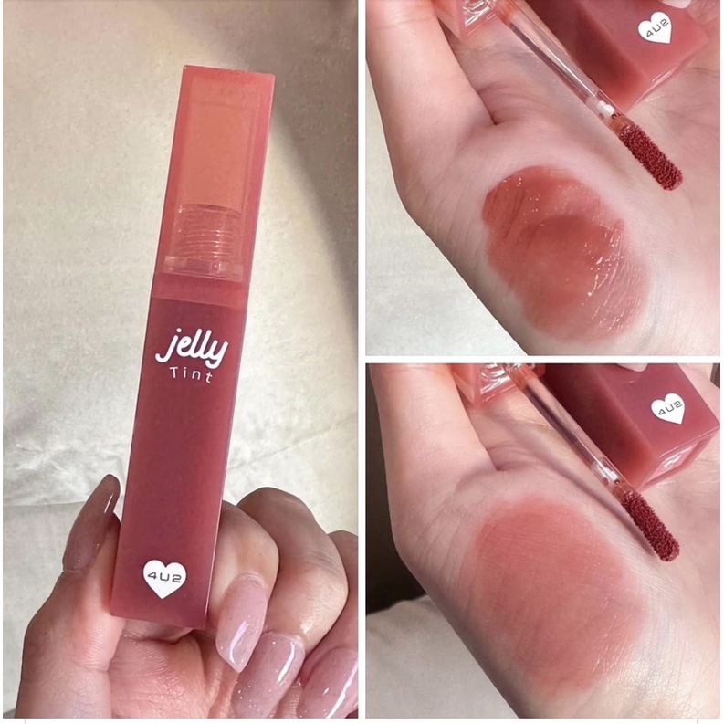 4u2-jelly-tint-ลิปเยลลี่-เนื้อนู่มมมเนียนนน-ฉ่ำแต่มาแล้วเบาแมตต์ไปเลย-คือสวยมากก-มีความตุ่นนน-ไม่แดง-ไม่ส้มเกินน