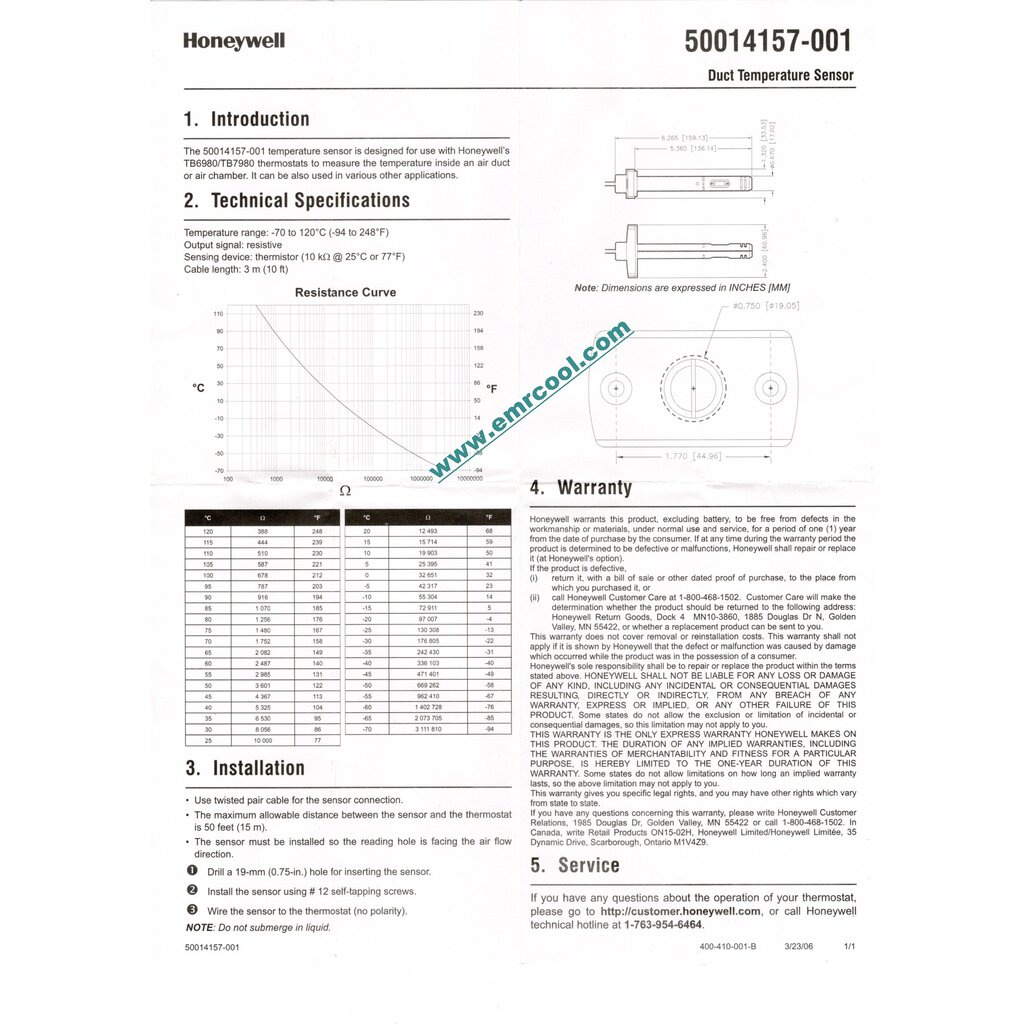 honeywell-duct-temperature-sensor-50014157-001