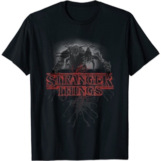 Adult T-Shirt Stranger Things Demogorgon Glow Logo T-Shirt