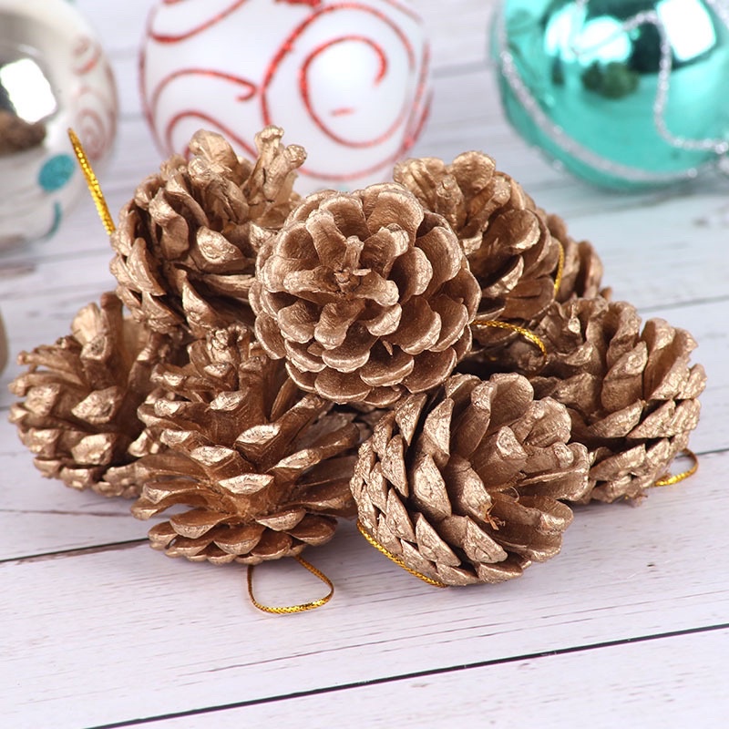 ลูกสน-ลูกสนทอง-ลูกสนหิมะ-ตกแต่ง-ต้นคริสต์มาส-pine-cone-คริสต์มาส