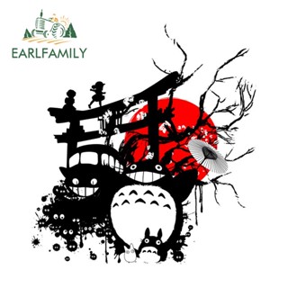 Earlfamily สติกเกอร์ไวนิล ลายการ์ตูน My Neighbour Totoro ป้องกันรอยขีดข่วน สําหรับติดตกแต่งประตูรถยนต์ 13 ซม. x 12.2 ซม.