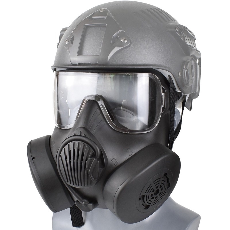 Protective Tactical Respirator Mask Full Face Gas Mask for Airsoft