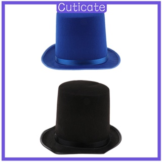 [CUTICATE] Adults Party Costume Top Hat Magician Hat Wedding Fedora Plain Felt Cap Gift