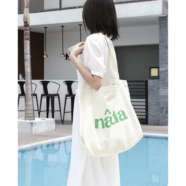 พร้อมส่ง-d08-กระเป๋าผ้า-n-da-ใบใหญ่