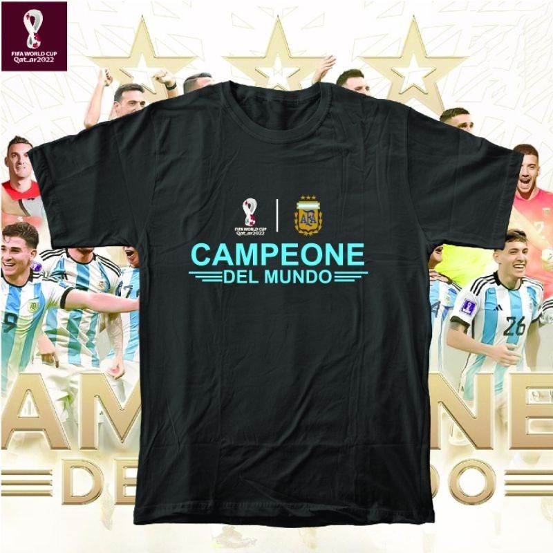 เสื้อยืด-พิมพ์ลาย-argentina-campeone-del-mundo-qatar-2022nd-world-cup-champion-argentina-สําหรับผู้ชาย-ผู้หญิง