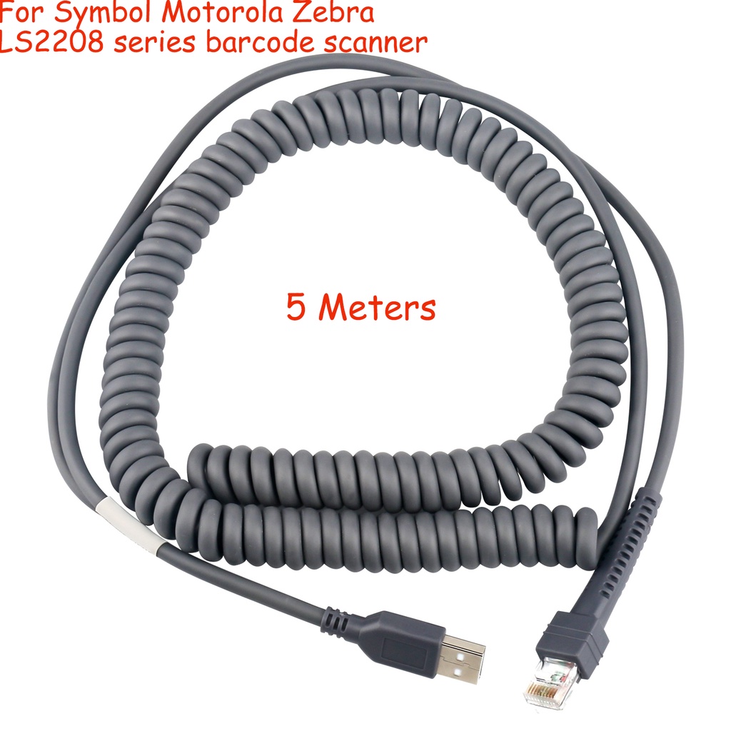 เครื่องอ่านบาร์โค้ด เครื่องสแกนบาร์โค้ด USB 5M RJ45 เป็นสาย USB ทนทาน ...