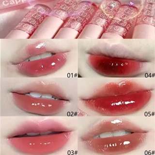 ลิปกลอสหมี Cappuvini Lip Gloss cp74037 ชิมเมอร์ลิปกลอสใส กันน้ำ ติดทนนาน ให้ความชุ่มชื้น