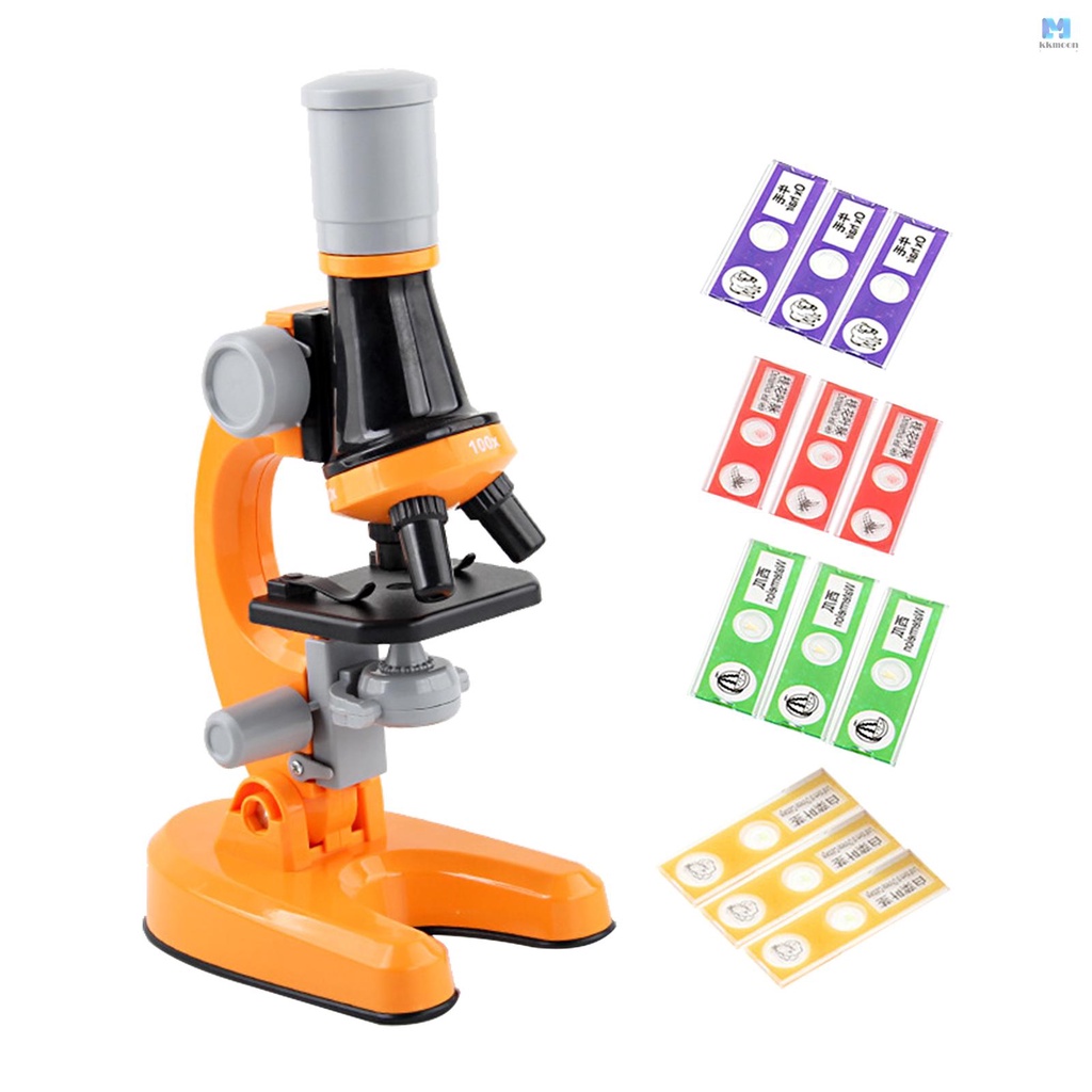 KKmoon 1200X LED Kids Microscope with 12 Slides