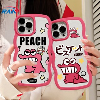 เคสโทรศัพท์มือถือ TPU ลายการ์ตูนจระเข้ สีชมพู สําหรับ OPPO A57 2022 A15 A16 A16K A54 A53 A12 A5S A7 A3S A11k A31 A52 A92 A94 A93 A37 F9 A1K A76