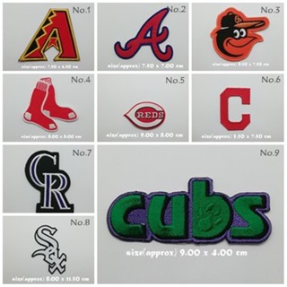 ฺBaseball ตัวรีดติดเสื้อ กีฬา อเมริกันฟุตบอล ทีม MLB ตกแต่งเสื้อผ้า หมวก กระเป๋า Embroidered Iron On