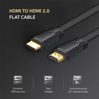 ภาพขนาดย่อของภาพหน้าปกสินค้าUGREEN HDMI Cable Full HD, 4K 60Hz สาย HDMI to HDMI V2.0 4K สาย HDMI แบบแบน (รับประกันสินค้า 2 ปี) จากร้าน lava_it บน Shopee