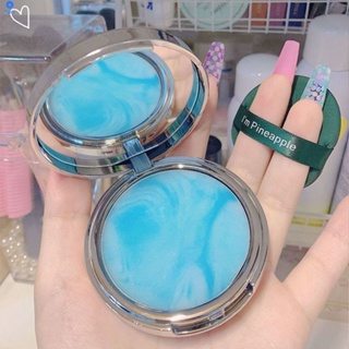 Candybella Blue Sky Cloud Oil Control แป้งแต่งหน้า Pressed Powder Jelly Powder-Free Texture Exquisite Skin-Friendly Nature Nude Makeup Lasting 【 Bluey】