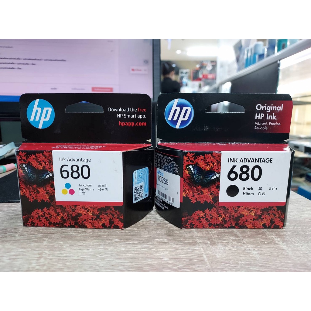 หมึก HP 680 BK ,HP 680 CO | Shopee Thailand