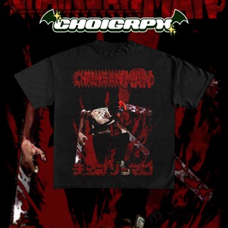 เสือยืดผู้ชาย Chainsaw Man Oversized Tee#ty1เสื้อยืด_59