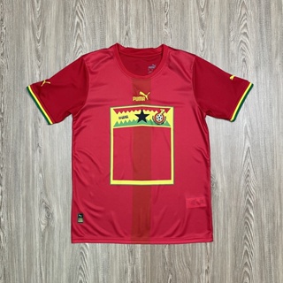 เสื้อบอลทีมชาติ เสื้อผู้ใหญ่ ทีม  Ghana  2023 เนื้อผ้าโพลีเอสเตอร์แท้ เกรดแฟนบอล AAA