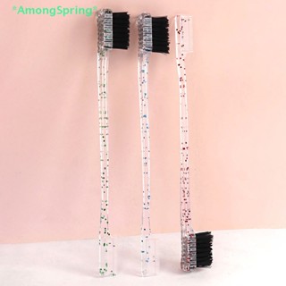 AmongSpring>  Double Sided Edge Control Hair Comb Hair Styling Eyebrow Comb new