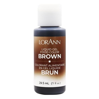 สีเจลสำหรับเบเกอรี่ LORANN สีน้ำตาล Brown Gel Coloring 1oz. (06-7569-03)