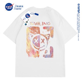 2023 เสื้อยืดแขนสั้น พิมพ์ลายกราฟฟิติ NASA แฟชั่นฤดูร้อน สําหรับผู้หญิง_59