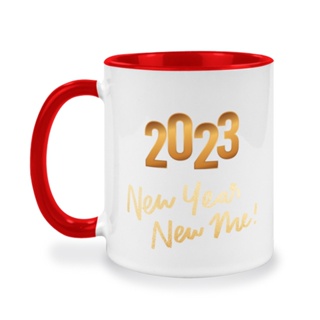แก้วสกรีนลาย New Year New Me ของขวัญปีใหม่ 2023 แลกของขวัญ ของขวัญสวัสดีปีใหม่