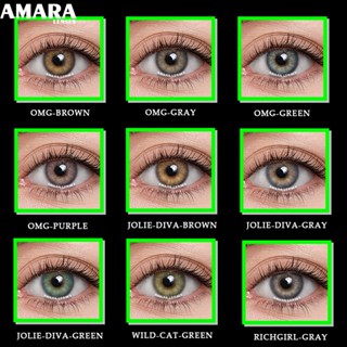 Amara คอนแทคเลนส์สี 2 ชิ้น สําหรับแต่งหน้า