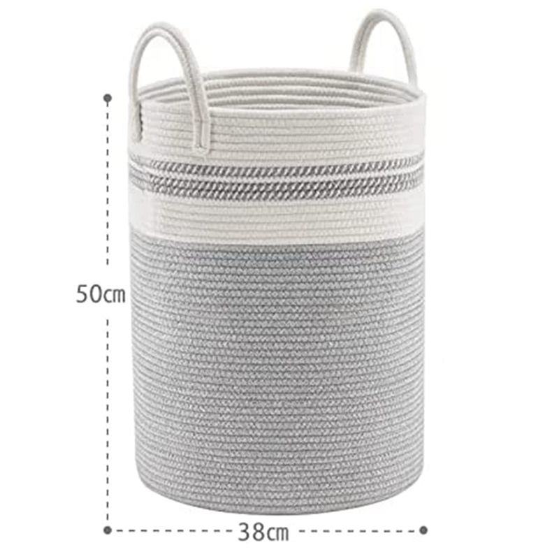 cotton-rope-basket-high-durability-laundry-basket-drain-basket-with-handle-bedroom-toy-blanket-storage