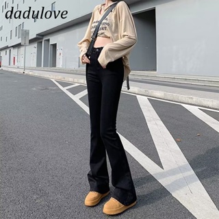 DaDulove💕 New Korean Version of Ins High-waist Stretch Jeans Niche Wide-leg Pants Micro Flared Womens Casual Pants