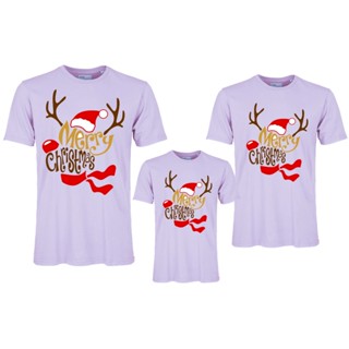 เสื้อยืดFAMILY T-SHIRT FOR CHRISTMAS LAVENDER SOLD PER PCS UNISEX 80