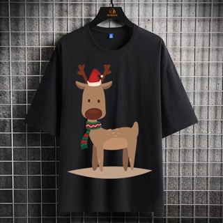 Mashoo merry Christmas wapiti Graphic Printed t-shirt  oversized tshirt for men women vintage clothes   cl xmas