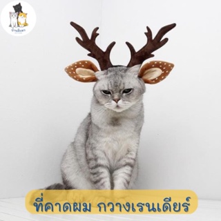 Cat’s House ที่คาดเขากวางเรนเดียร์ ที่คาดผมคริสต์มาสสำหรับสัตว์เลี้ยง