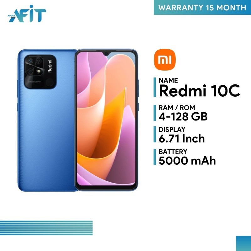 xiaomi-redmi-10c-4-128gb-สมาร์ทโฟนหน้าจอ-6-71-นิ้ว-snapdragon-680-แบตอึด-5-000-mah-ll-ประกันศูนย์-15-เดือน