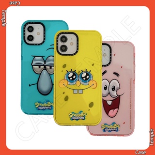 เคสโทรศัพท์มือถือ TPU หนา กันกระแทก ลาย SpongeBob CT สําหรับ iPhone 11 15 14 13 12 11