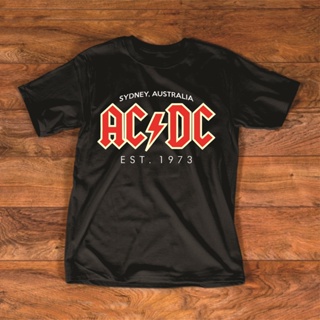 Tee เสื้อสีขาว ju ทั้งหมดเกี่ยวกับร็อค ACDC 1973 เสื้อวง (สีดํา) Si^ เสื้อคู่วินเทจ เสื้อเบลาส์_17